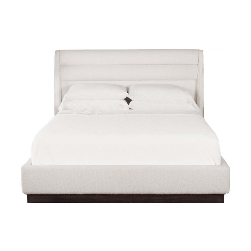 Frankie Upholstered Bed, White, Queen