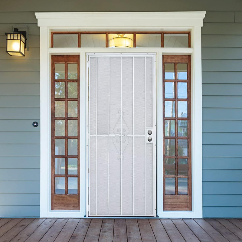 Portes de sécurité en fer Grisham, blanc, H 80 po x l 32 po x P 2 po
