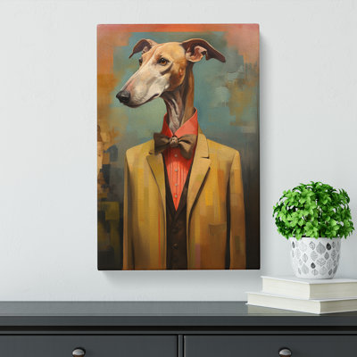 Greyhound Orphism Art - Wrapped Canvas