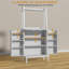 Armoire de rangement de 51 po pour garde-manger moderne, huche autoportante avec portes et tablettes, buffet avec support pour micro-ondes, café, armoire de salle à manger, salon, blanc
