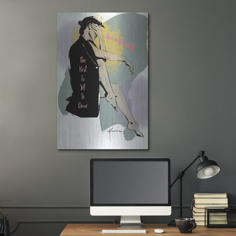 House of Hampton «The Best» par TM Borenstein, art mural en métal, H 36 po x l 24 po