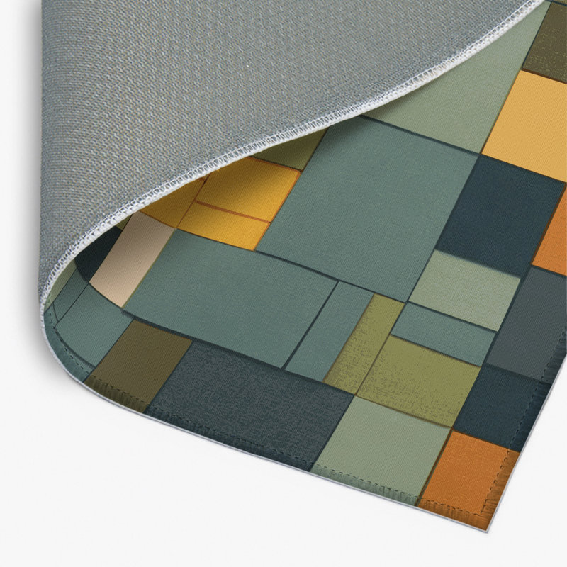 Tapis intérieur et extérieur Blocky Earth Palette, Rectangle 1 pi 6 po x 2 pi 6 po