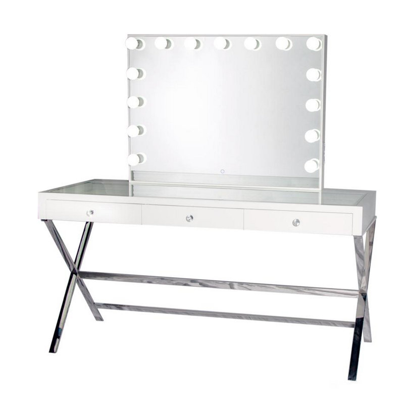 Ensemble coiffeuse avec miroir glam Cosner