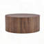 Table basse cylindrique profonde noyer