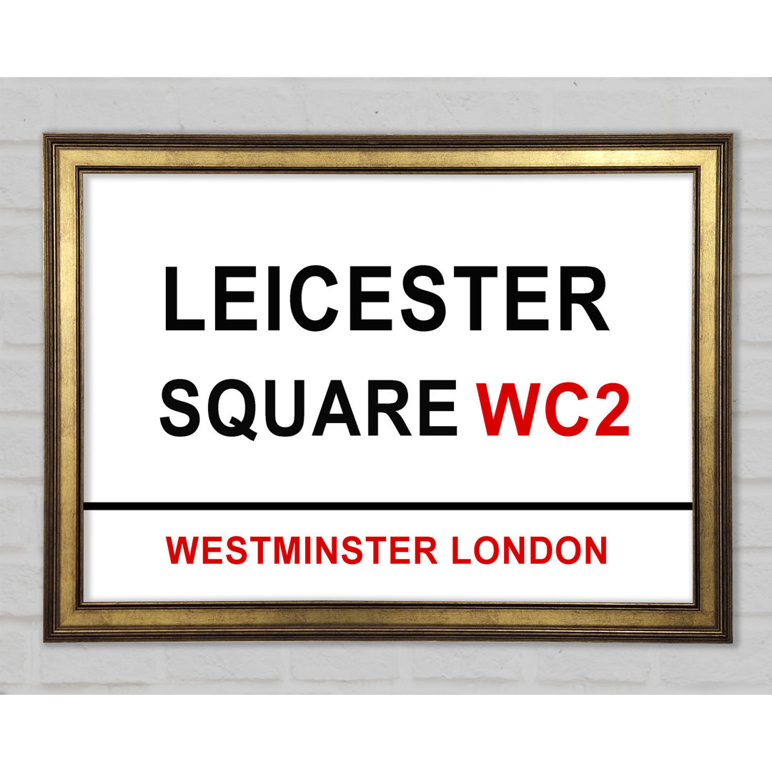 Leicester Square Schilder Gerahmter Druck