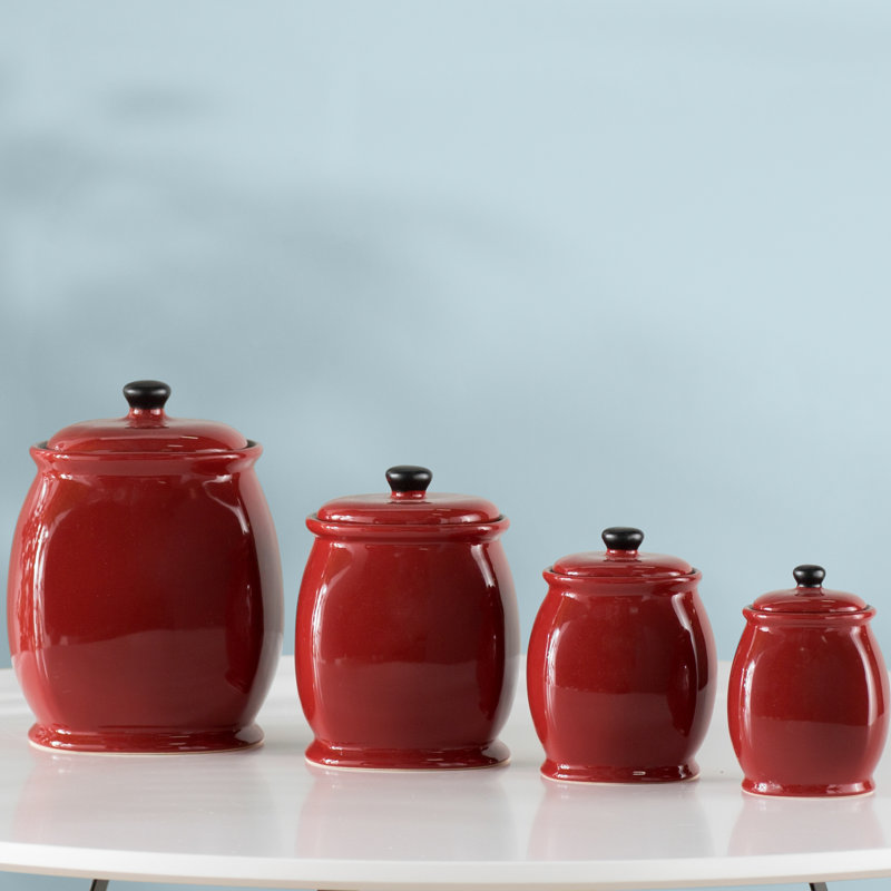 Ensemble de pots de cuisine 4 pièces, Rouge