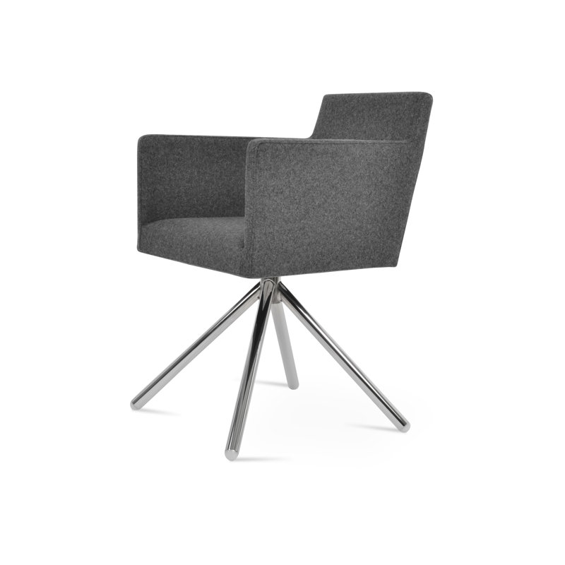Fauteuil Harpoint, Laine bleu royal Camira, Or