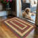 Dameko Braided Non Shedding Premium Jute Blue/Red Rug