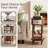  14" W Round Brown Nightstand with Single Drawer and Open Shelf-2099279174