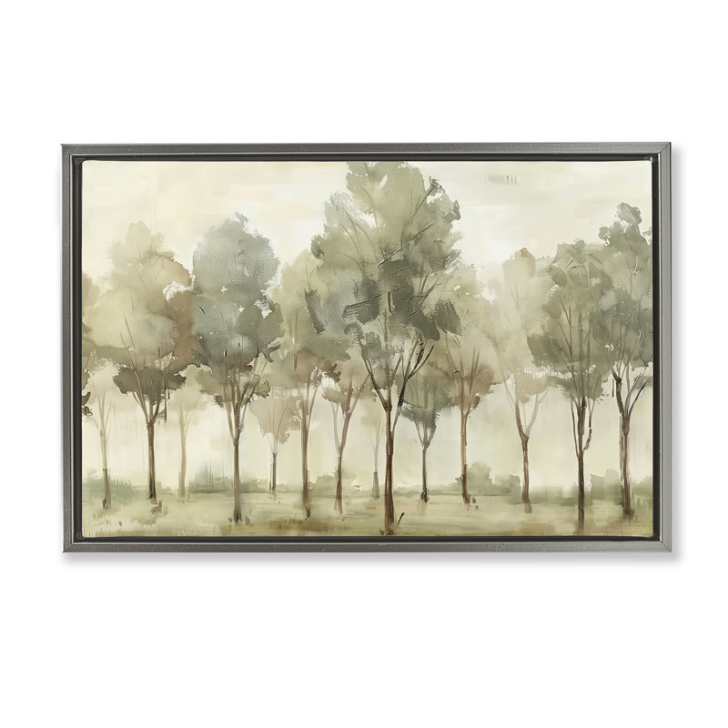 Douce promenade à Forest Grove, Cadre flottant gris lustré, H 17 po x l 25 po
