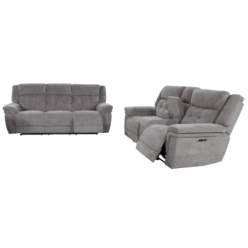 Canapé inclinable électrique Maryellen, 2 Pieces: Sofa, Loveseat
