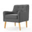 Chaise avec accoudoirs Mid-Century moderne avec dossier capitonné-1574270945