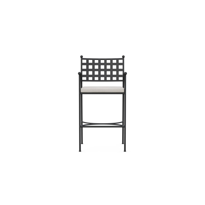 Athens Counter Stool + Linen Cushion, 32.13"
