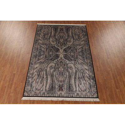 Traditional Silk Turkish Area Rug 7x10