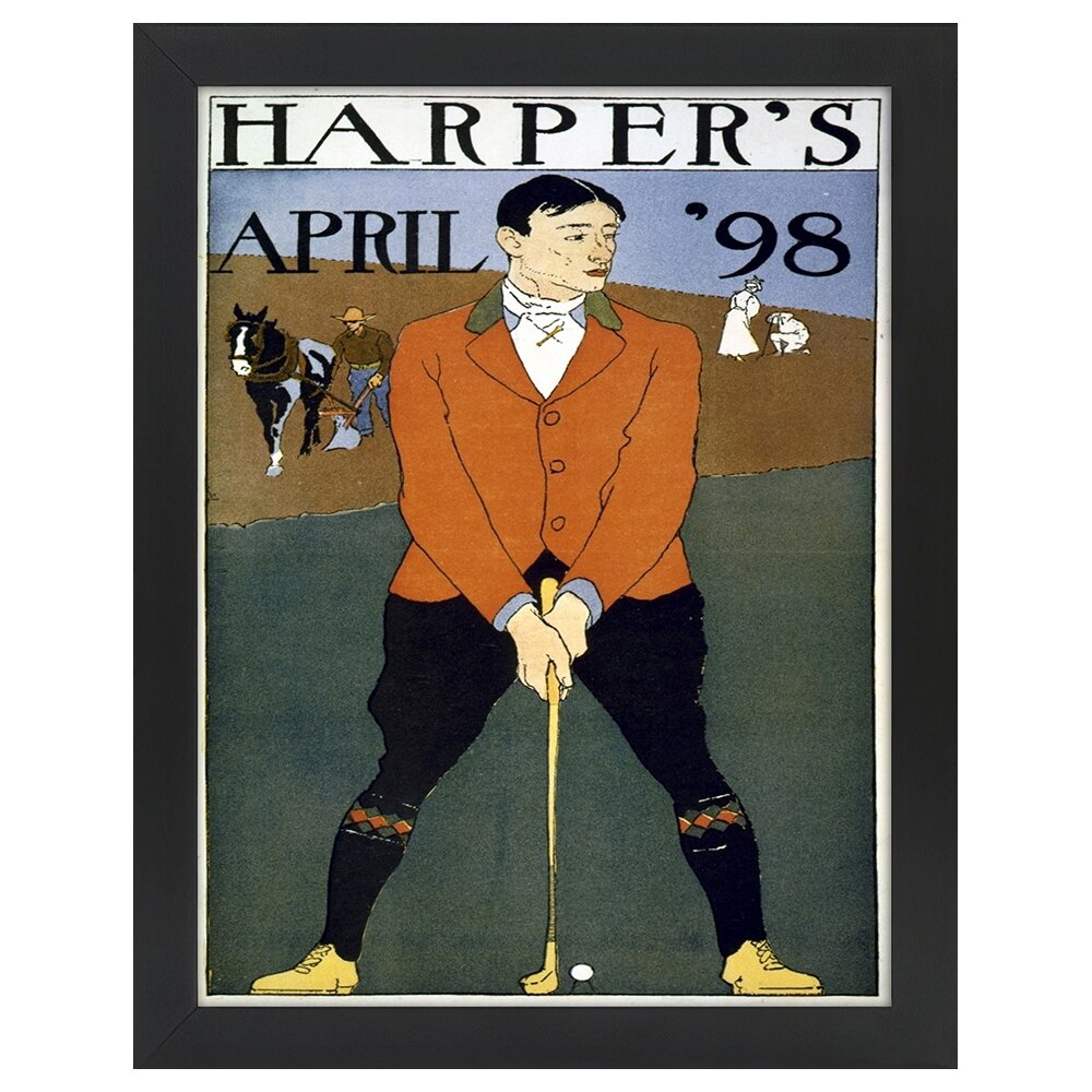 Leinwandbild Vintage Advertising Poster Harper''s April 1898