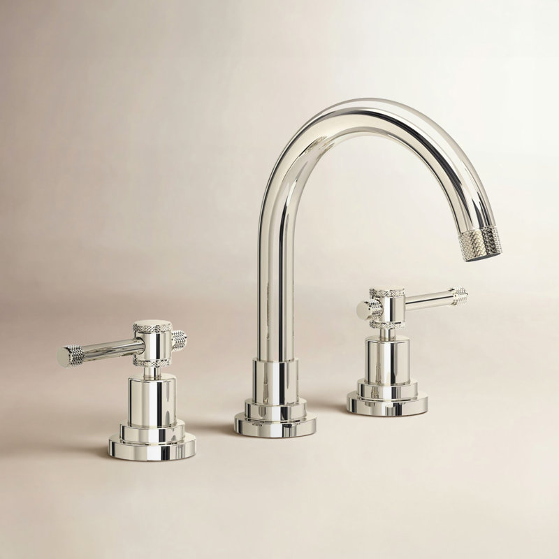Jacalyn Widespread Lavatory Faucet With C-Spout, Polished Nickel
