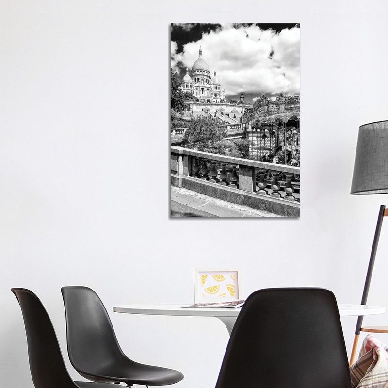 Black Montmartre Series - Carousel Sacré-Coeur by Philippe Hugonnard - Wrapped Canvas Print