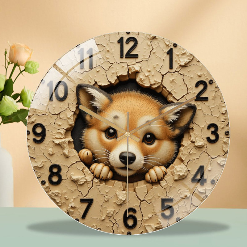Horloge murale mignonne Fox Design