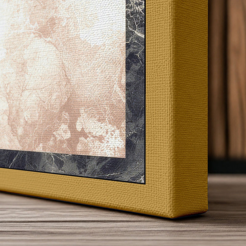 Leaping Dolphin Coastal 1 Piece Wrapped Canvas Wall Art, 18x12 - 45.7 x 30.5 cm, Ochre Border