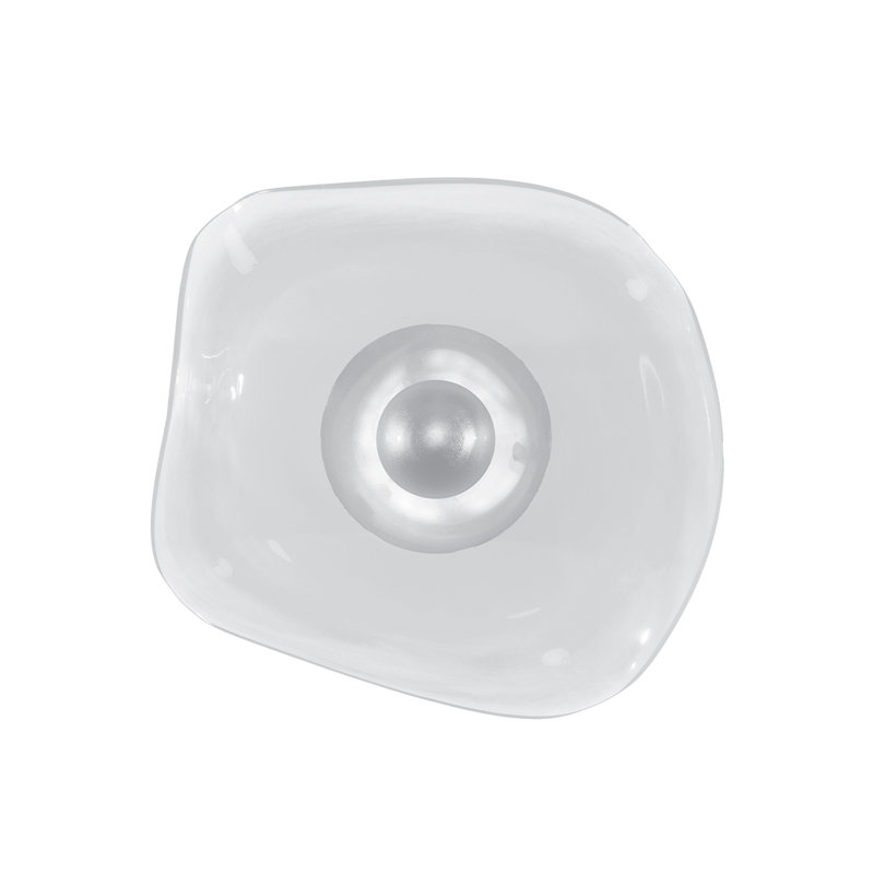Embark LED Flush Mounted Sconce, Clear, Standard Silver Leaf