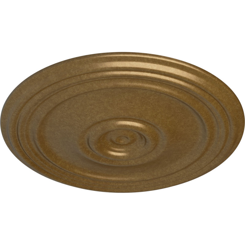 Endurathane Bellona Ceiling Medallion, 23 5/8"OD x 3 5/8"ID x 1 1/8"P (Fits Canopies up to 3 5/8"), Hand-Painted Athenian Green Crackle Finish