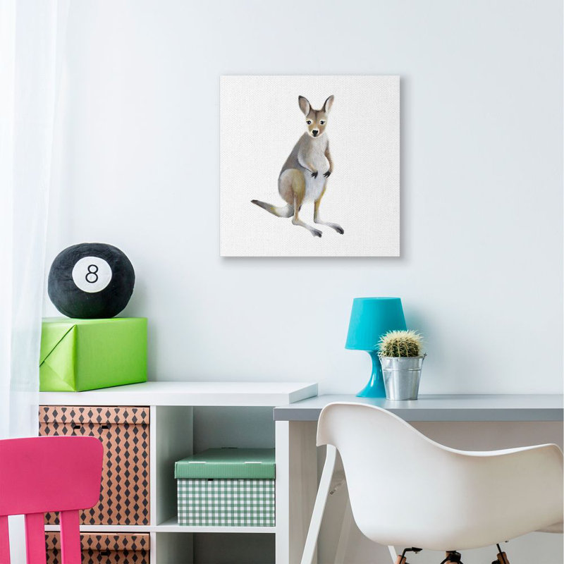 Décoration murale kangaroo pour enfant jolie fun Tashia, Toile tendue, H 24 po x l 24 po x P 1,5 po
