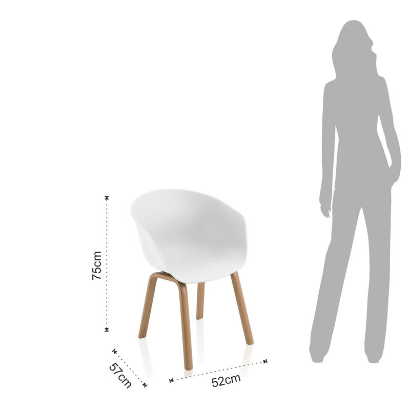 Dangelo 43cm H Armchair, White