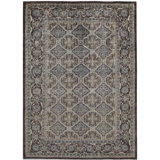 Ziegler Wool Oriental Area Rug in Brown/Light Blue/Beige