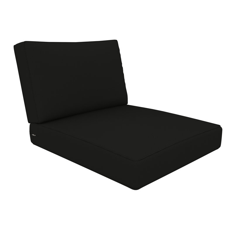 Sunbrella® Outdoor Deep Seating Louge Chair Cushion, 26" W x 30" D, Canvas Black