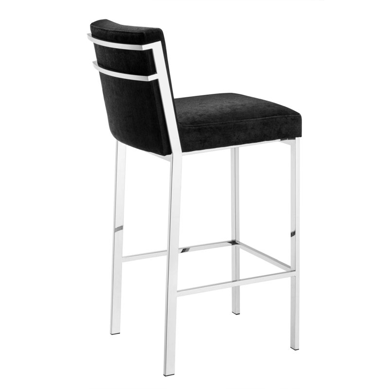 Scott Upholstered Stool with Metal Frame, Bar Stool (30” Seat Height), Gold
