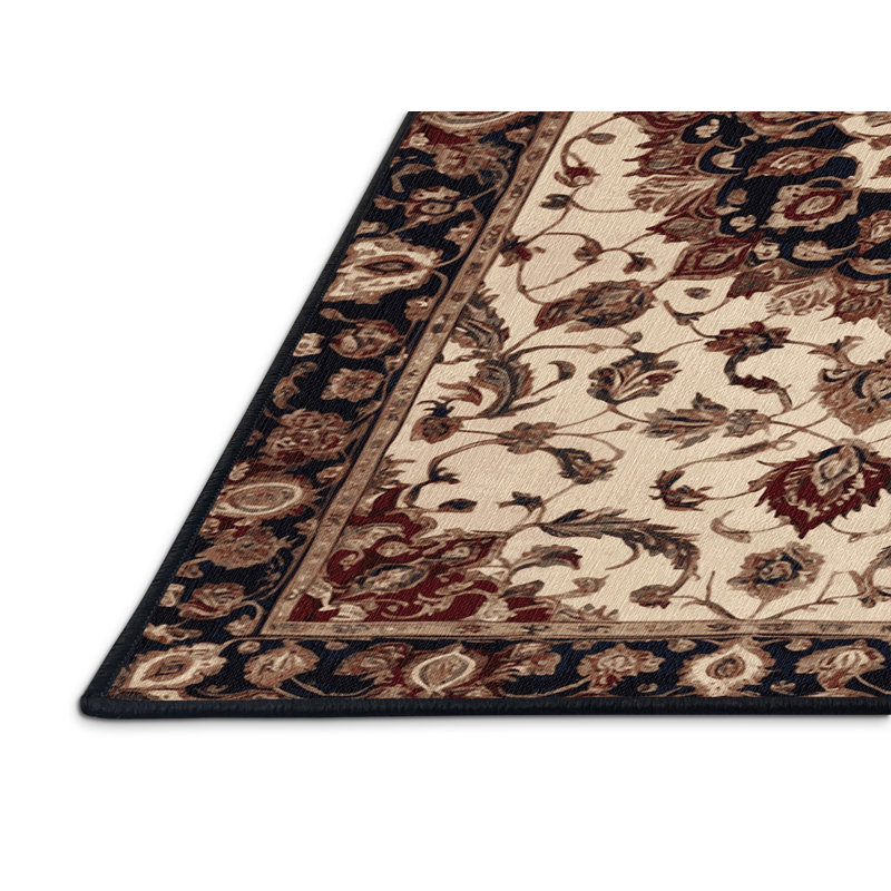Tapis brun lavable à la machine, Rectangle de 5 pi x 8 pi