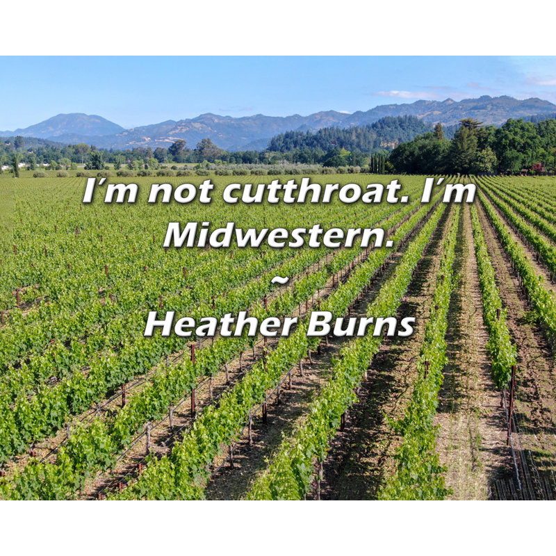 Citation de Heather Burns: «I'm Not Cutthorge». I'm Midwestern., H 20 po x l 24 po