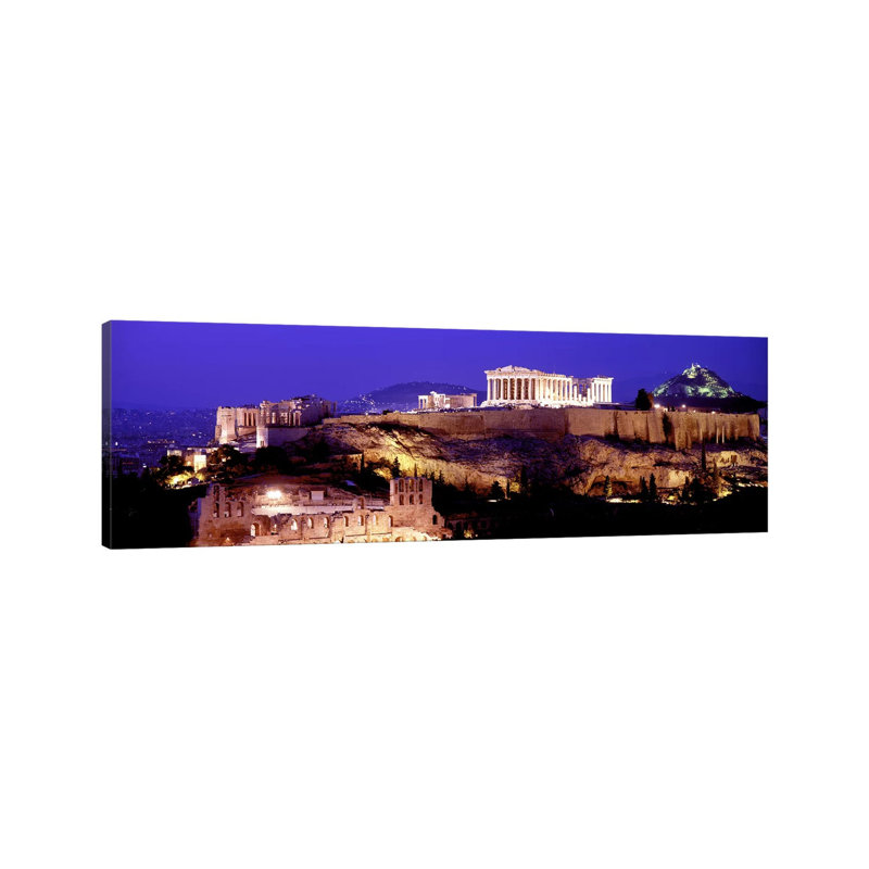Acropolis, Athens, Greece - Wrapped Canvas Panoramic Print, 30.48 cm H x 91.44 cm W x 1.91 cm D