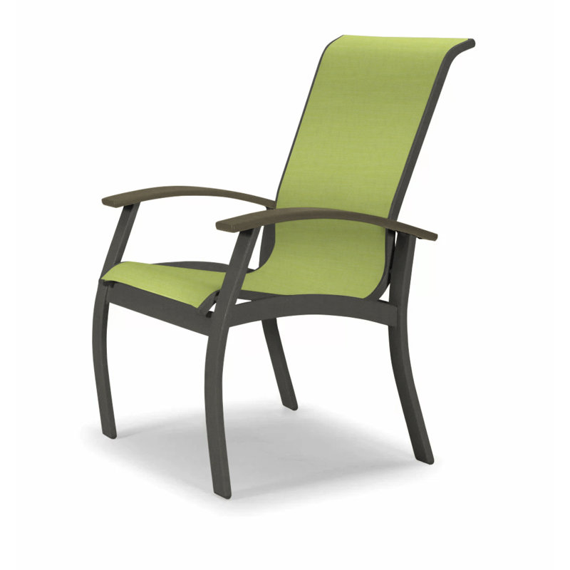 Chaise de patio Askar, Beachwood, Graphite texturé, Lime 38D Sunbrella®