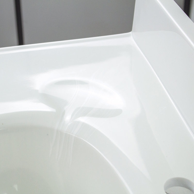 Dessus de salle de bain simple 25 po meuble-lavabo, Blanc cassé