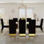 Chaise parsons en velours capitonné Lya