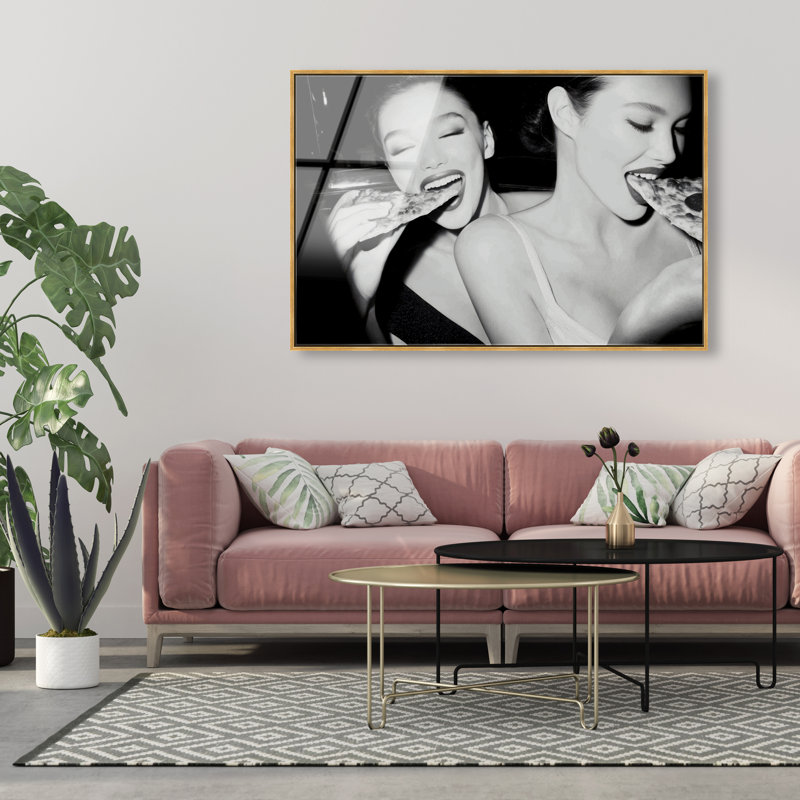 Midnight Mozzarella Print by Oliver Gal, 11"H x 16"W, Gold Floater Frame