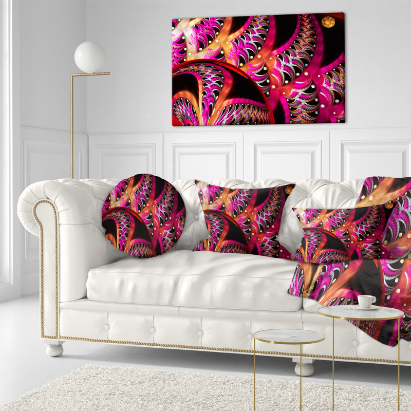 Coussin lombaire à motif abstrait fractal