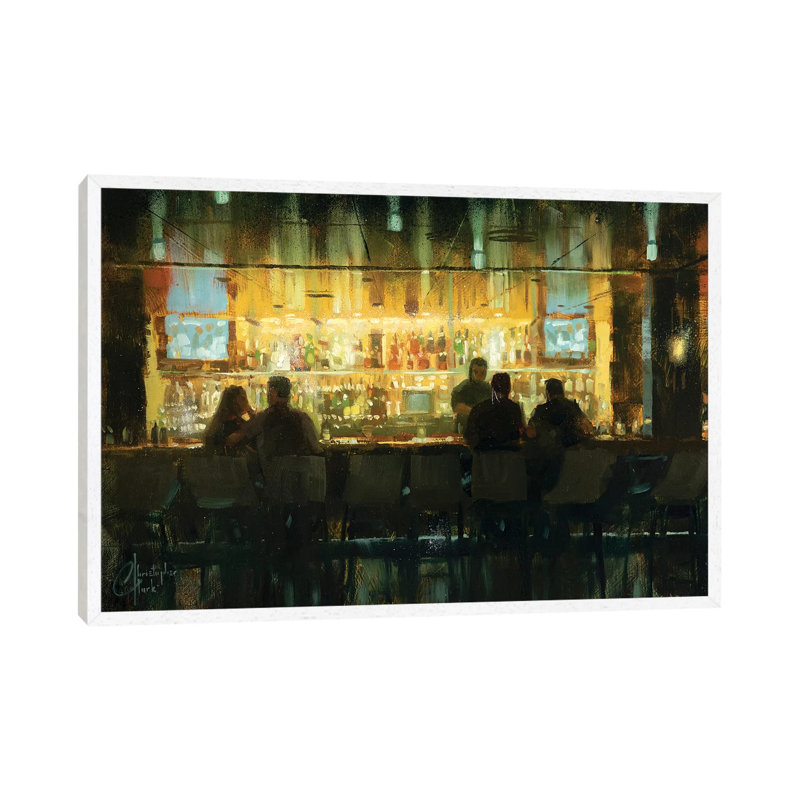 Crimson Room by Christopher Clark - Floater Frame Print on Canvas, 66.04 cm H x 45.72 cm W, White Framed Canvas