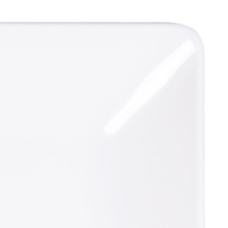 Elite Global Solutions Melamine Platter, White, 1.63" H x 16" W x 8" D