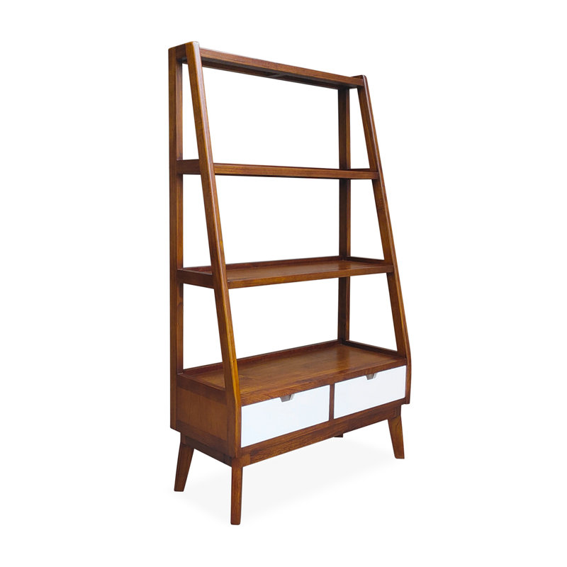 Clymer 170cm H Solid Wood Ladder Bookcase