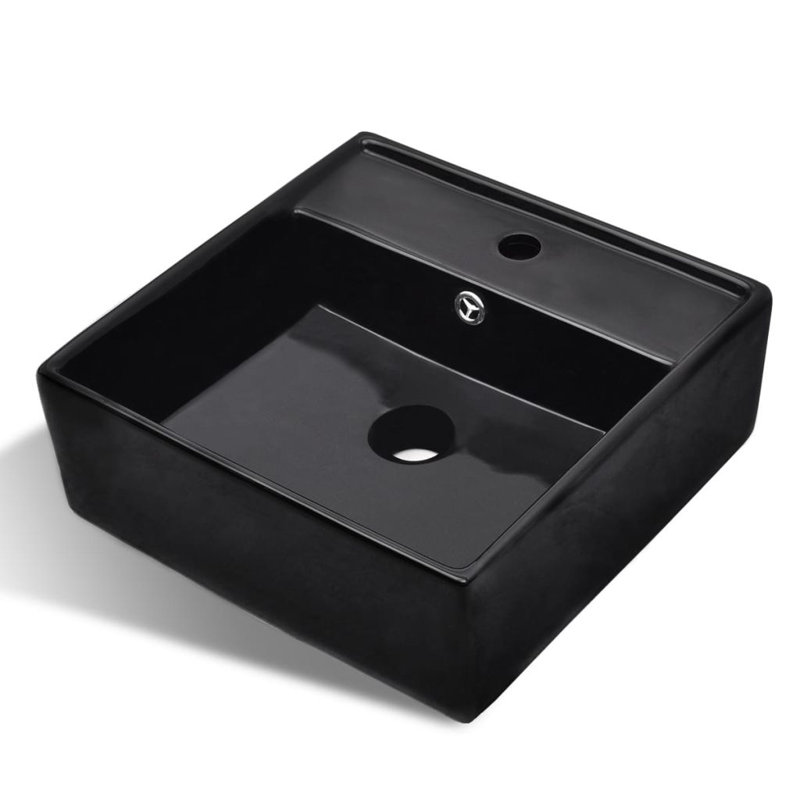Belfry Bathroom Ardoch 4100mm L x 4100mm W Ceramic Square Sink with Overflow
