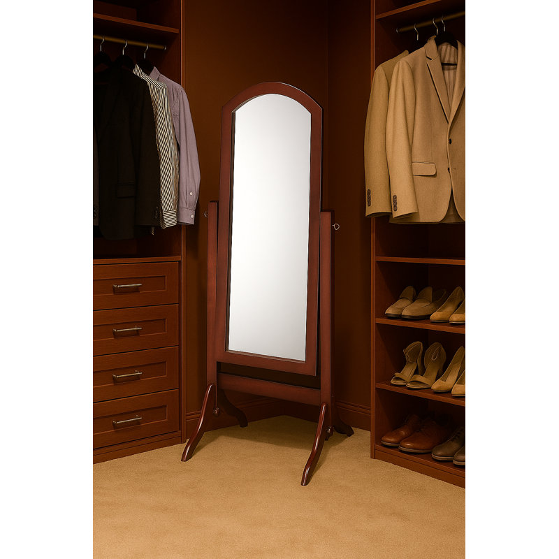Arick Wood Arch Floor Mirror, Walnut