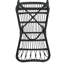 Chaises de patio en rotin Pe (ensemble de 2) - Cadre en fer résistant aux rayons UV, pour cour / bord de piscine / jardin-764328768