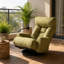 Fauteuil pivotant moderne en sherpa avec fauteuil inclinable et confortable pour le salon-1683527683