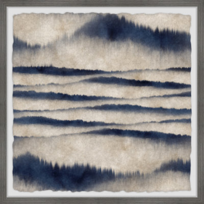 Blueprint Mountain - Single Picture Frame Painting