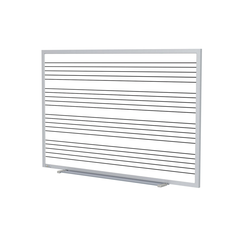 Tableau blanc magnétique mural Ghent Music Staff, H 48,500 po x l 72,5 po