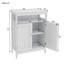 Armoire de rangement pour salle de bain avec portes à double volet - Blanc