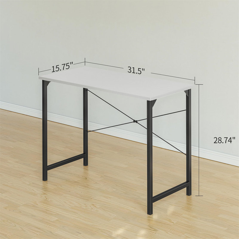 Bureau Sasha, White/Black, H 28,7 po x l 31,5 po x P 15,7 po