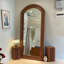 Miroir demi-cercle en bois manufacturé-403081594